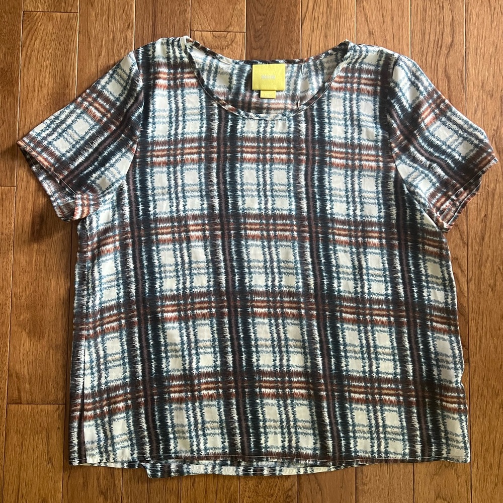 Maeve by Anthropologie Plaid Shirt size Large